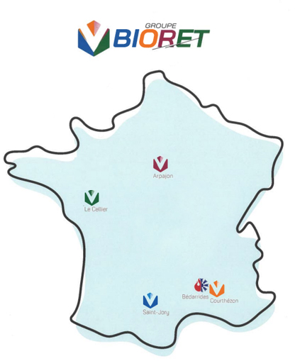 Map Groupe Bioret Transports PECH